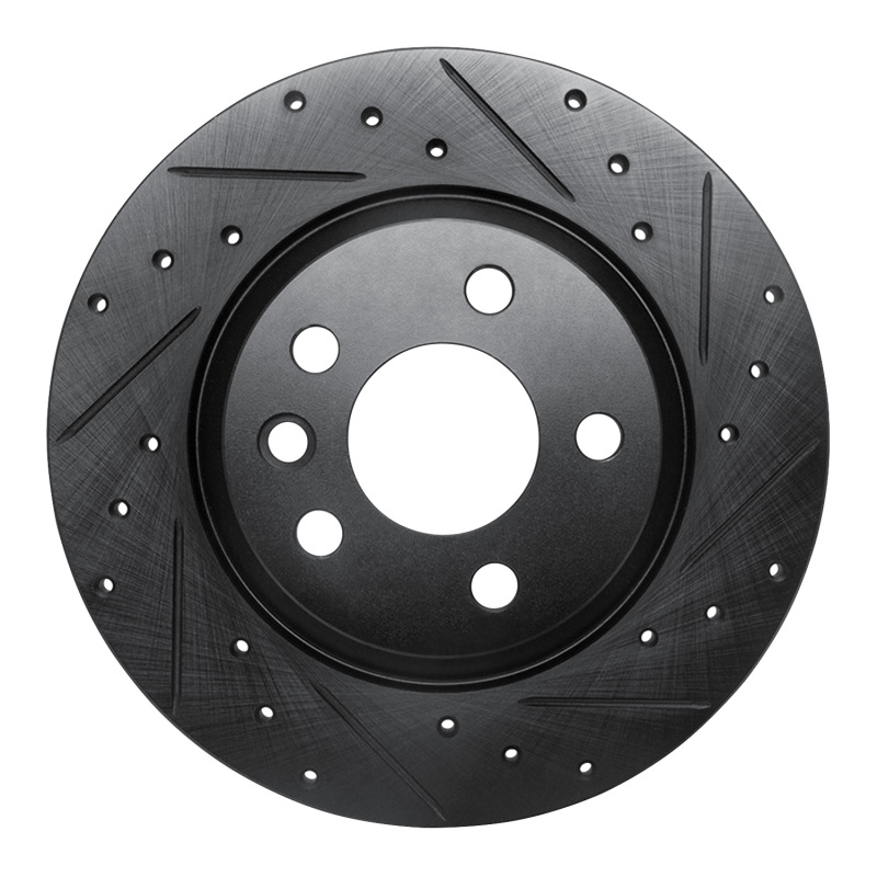 Volkswagen EuroVan Brake Rotor (1) - Rear Right - R1 Concepts - Drilled & Slotted - Black - `01-`03 Volkswagen EuroVan Brake Rotor (1) - Rear Right - R1 Concepts - Drilled & Slotted - Black - `01-`03